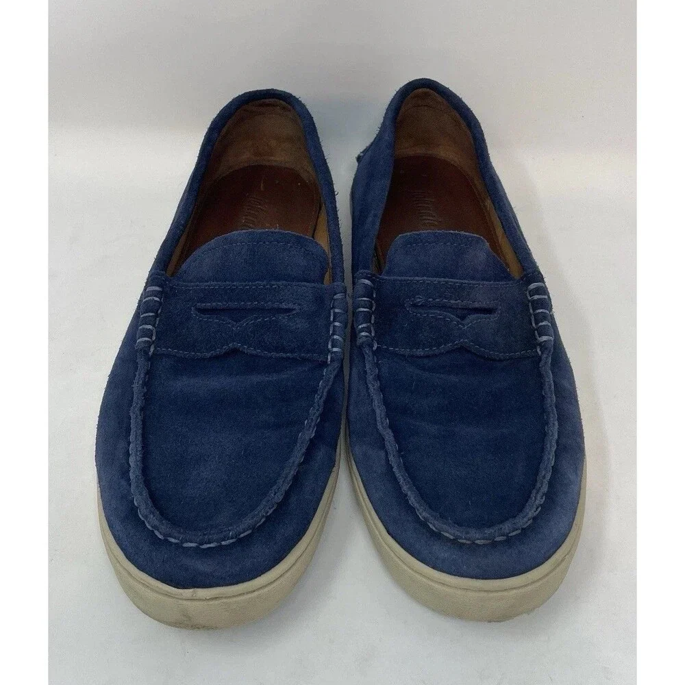 Johnnie-O Mens Santa Monica Blue Suede Loafer Casual Dress Style JMFW1720 Sz 8 M